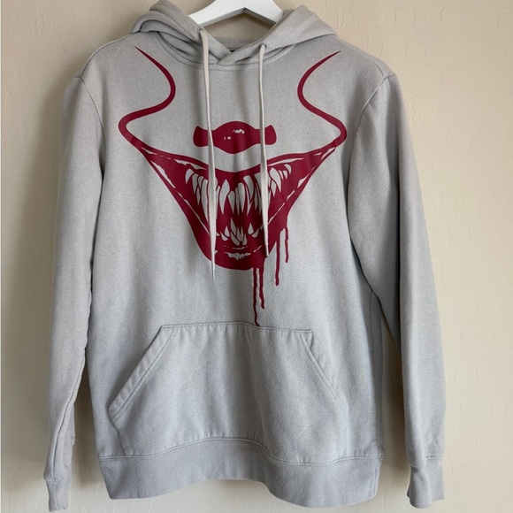 IT Chapter Two Beige Pennywise Graphic Hoodie Red Size Small Unisex Horror - Picture 1 of 9
